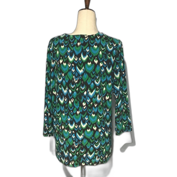 Chaus XL Peacock Feather V-neck Tunic - Picture 3 of 8